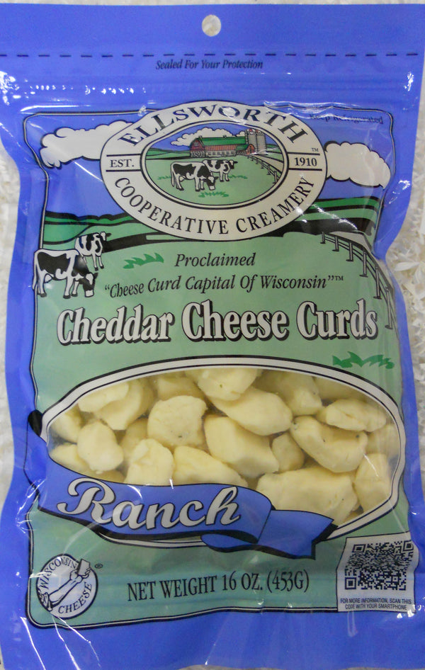 Ranch White Cheddar Cheese Curd 16 Ounce Size - 8 Per Case.