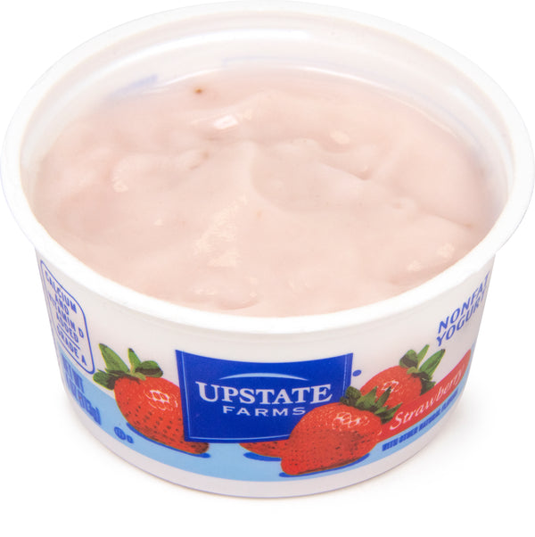 Upstate Farms Strawberry Non Fat Yogurt 4 Ounce Size - 48 Per Case.
