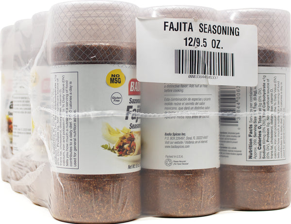 Badia Fajita Seasoning 9.5 Ounce Size - 12 Per Case.