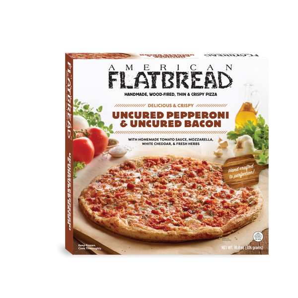 American Flatbreads Pizza Pepperoni & Bacon 10 Inch Size - 6 Per Case.