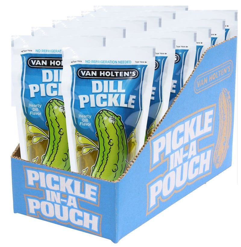 Van Holten's Jumbo Dill Pickle Individually Packed In A Pouch, 1 Each - 12 Per Case.