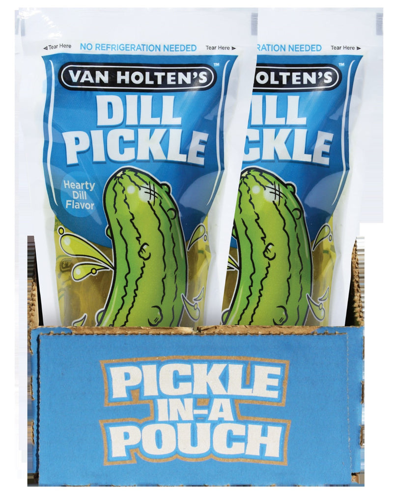 Van Holten's Jumbo Dill Pickle Individually Packed In A Pouch, 1 Each - 12 Per Case.