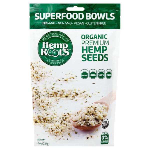 Hemp Roots Hemp Seeds Organic Premium 8 Ounce Size - 6 Per Case.
