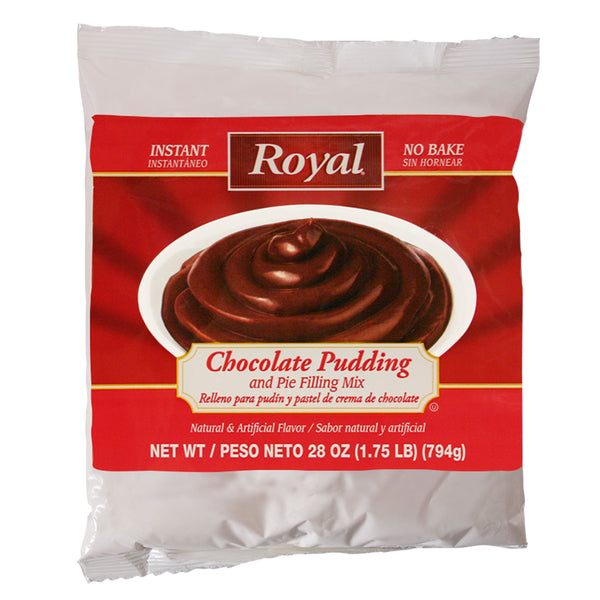 Royal Instant Chocolate Pudding And Pie Filling Mix 28 Ounce Size - 12 Per Case.