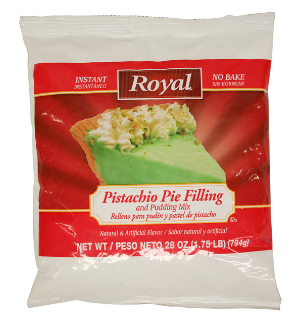 Royal Instant Pistachio Pudding And Pie Filling Mix 28 Ounce Size - 12 Per Case.
