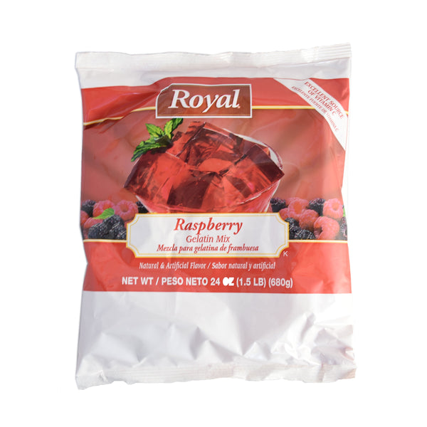 Royal Raspberry Gelatin Mix 24 Ounce Size - 12 Per Case.