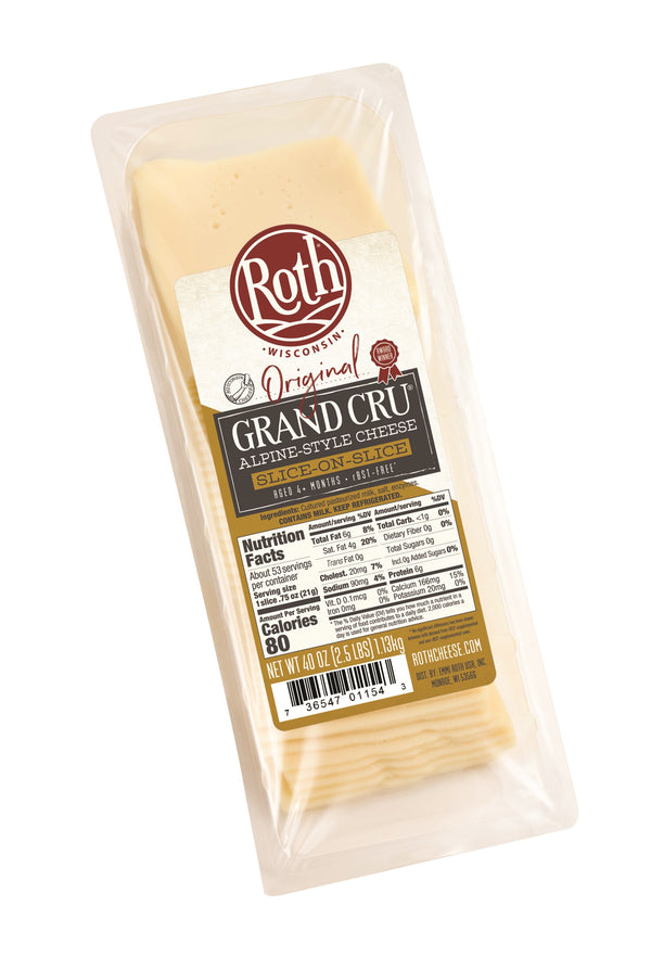Cheese Sos Grand Cru Original Slices 2.5 Pound Each - 4 Per Case.
