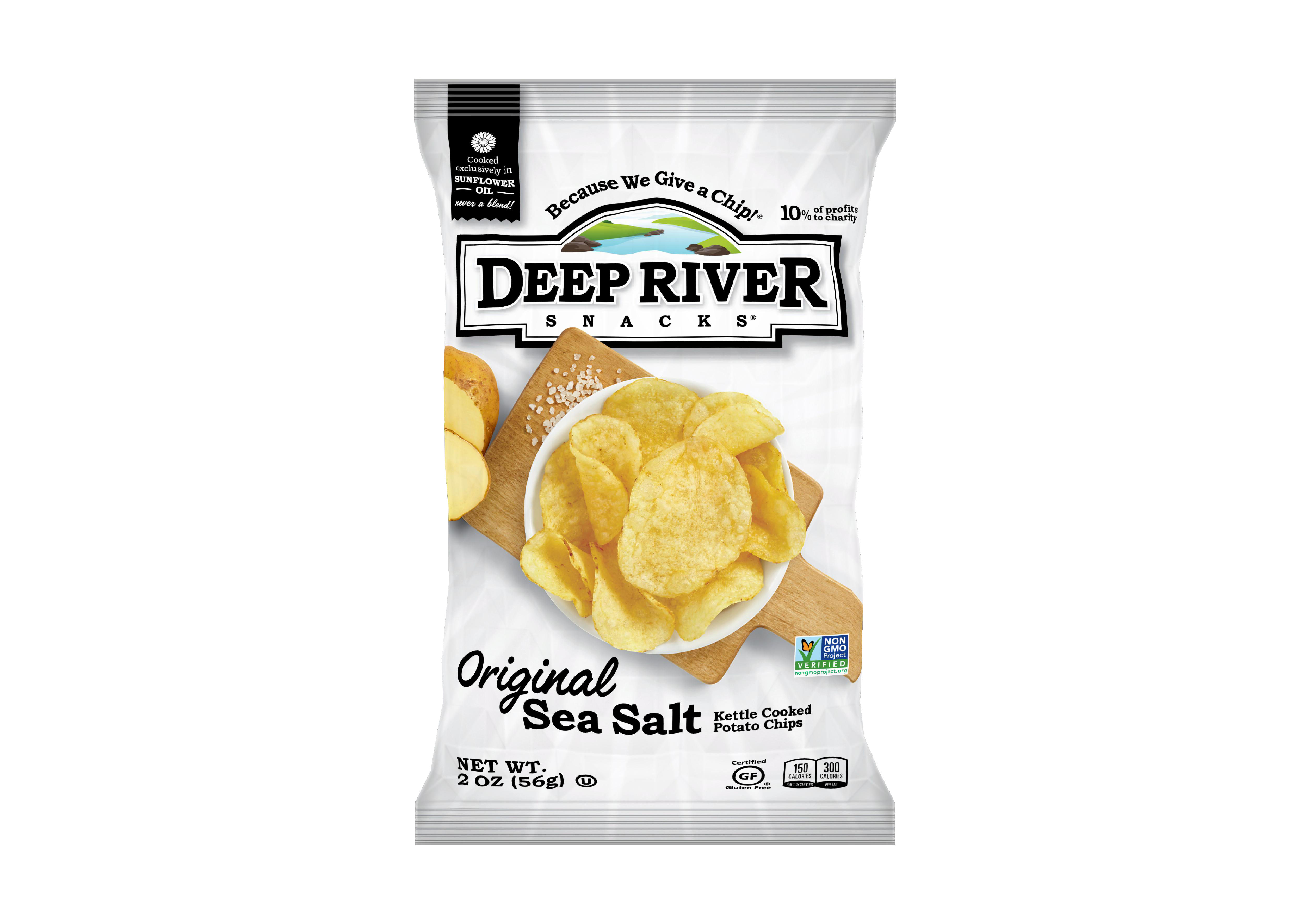 Deep River Snacks Kettle Potato Chips Bulk Original Salted 16 Ounce Size - 10 Per Case.