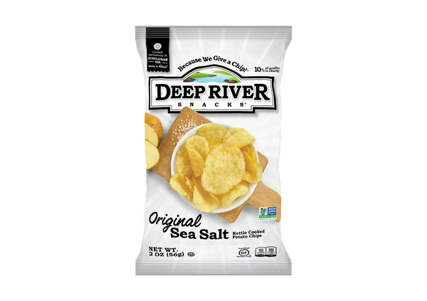 Deep River Snacks Kettle Potato Chips Bulk Original Salted 16 Ounce Size - 10 Per Case.
