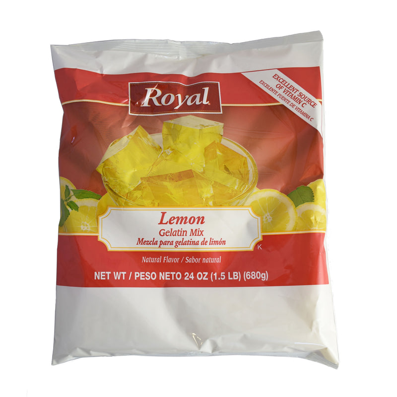 Royal Lemon Gelatin Mix 24 Ounce Size - 12 Per Case.
