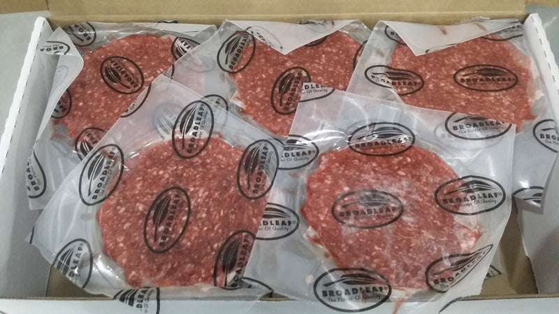 Wagyu Beef Patties Round 4 Ounce Size - 40 Per Case.