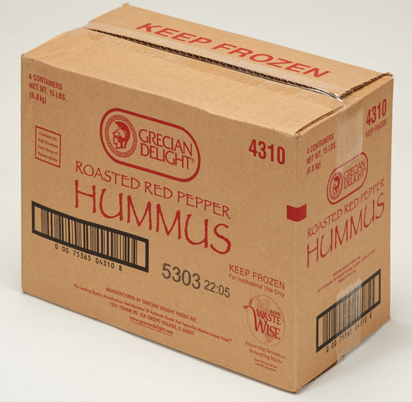 Roasted Red Pepper Hummus 0.5 Gallon - 4 Per Case.