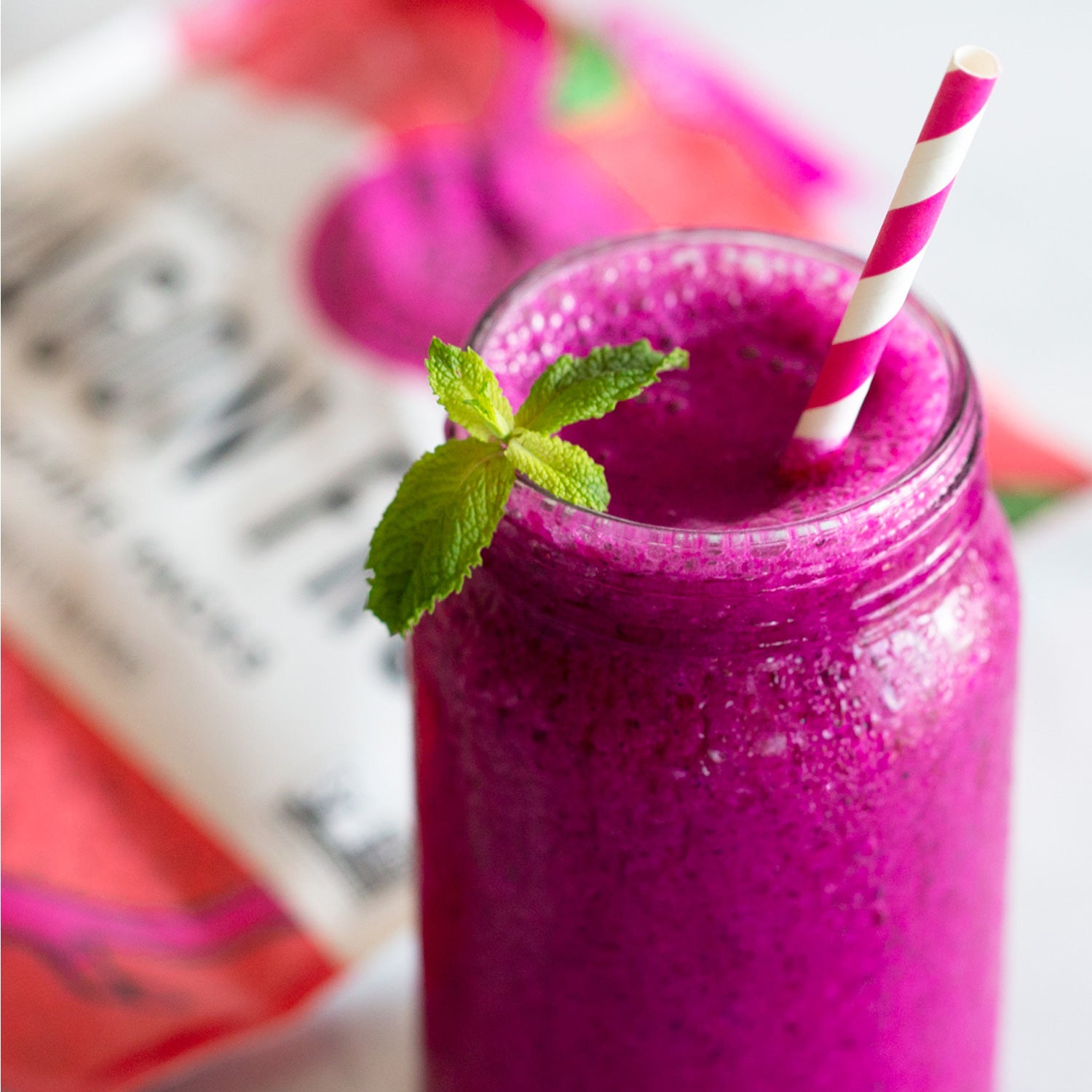 Pitaya Plus Organic Dragon Fruit Smoothie Packs 14 Ounce Size - 8 Per Case.