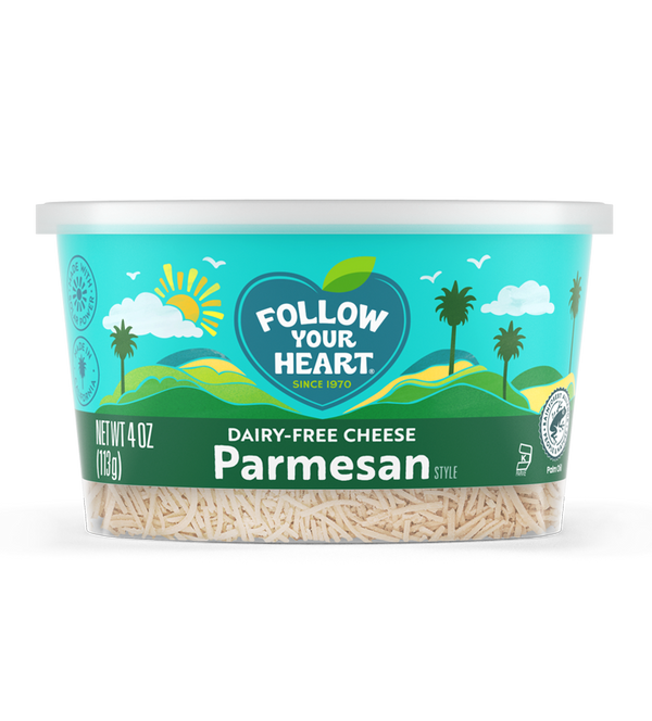Parmesan Shredded Vegan Cheese 4 Ounce Size - 8 Per Case.