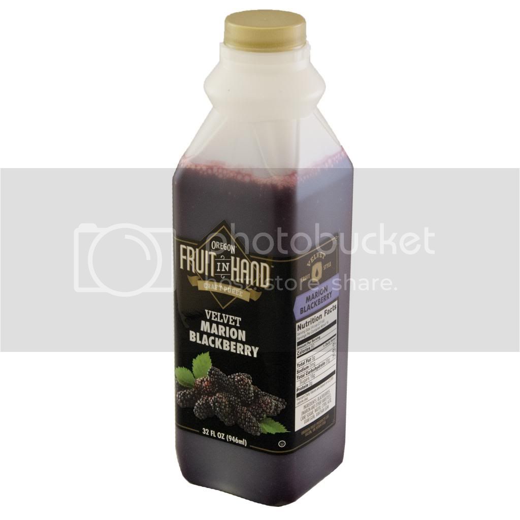 Oregon Fruit Products Fruit In Hand Marion Blackberry Craft Fruit Puree 32 Fluid Ounce - 6 Per Case.