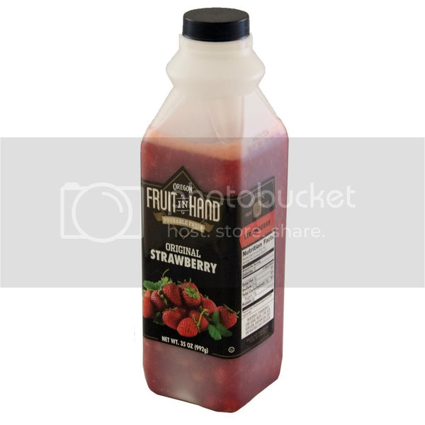 Oregon Fruit Products Fruit In Hand Original Strawberry Pourable Fruit 35 Ounce Size - 6 Per Case.