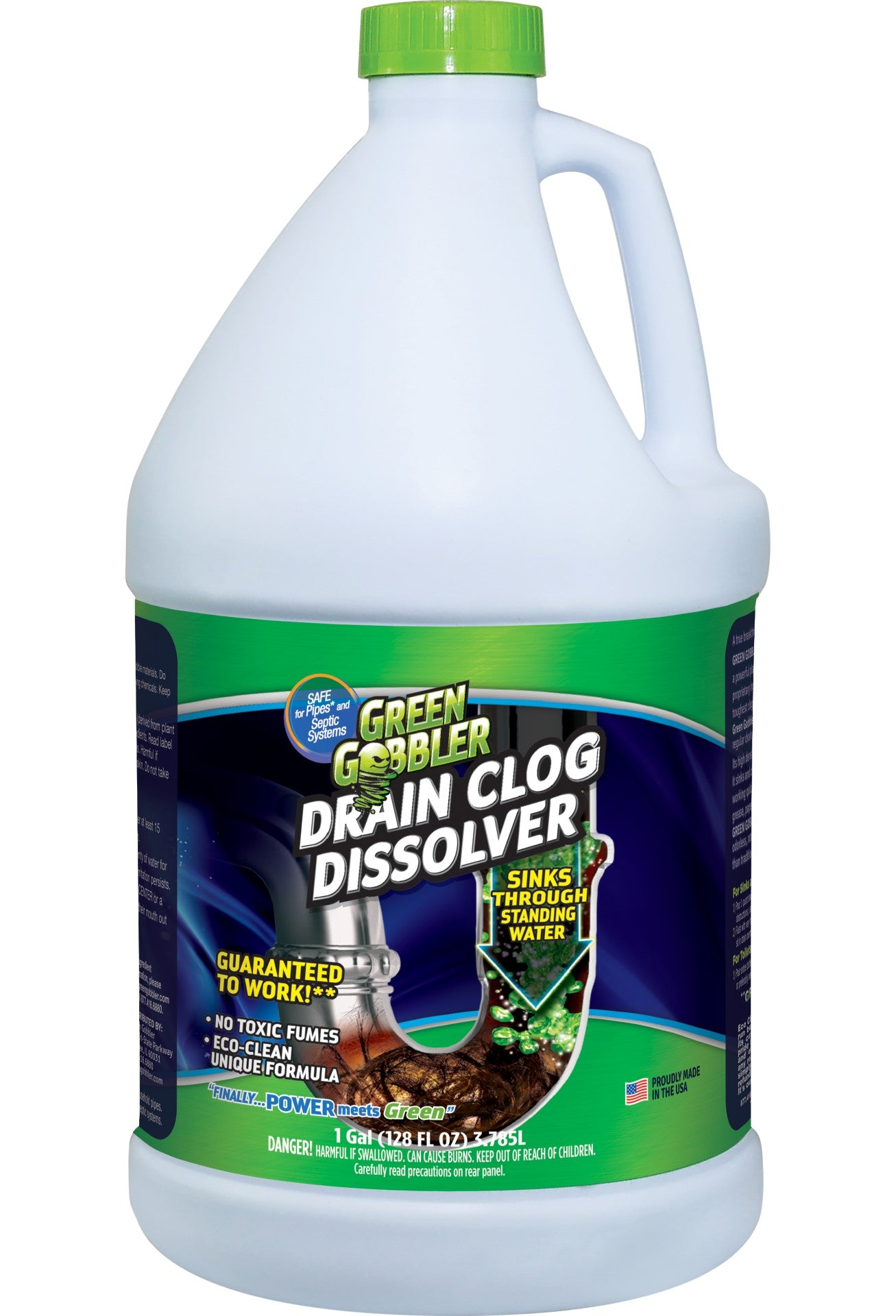 Green Gobbler Drain Clog Remover 128 Fluid Ounce - 6 Per Case.
