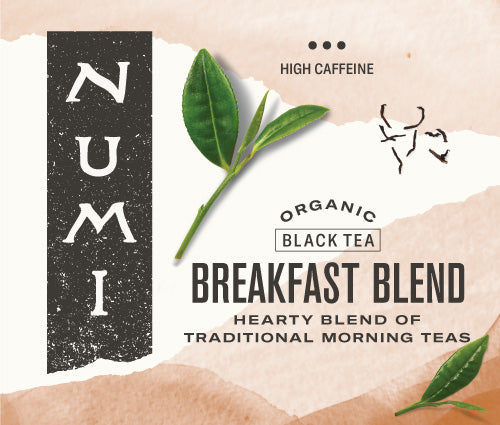 Numi Organic Tea Breakfast Blend Black Tea 100 Count Packs - 1 Per Case.