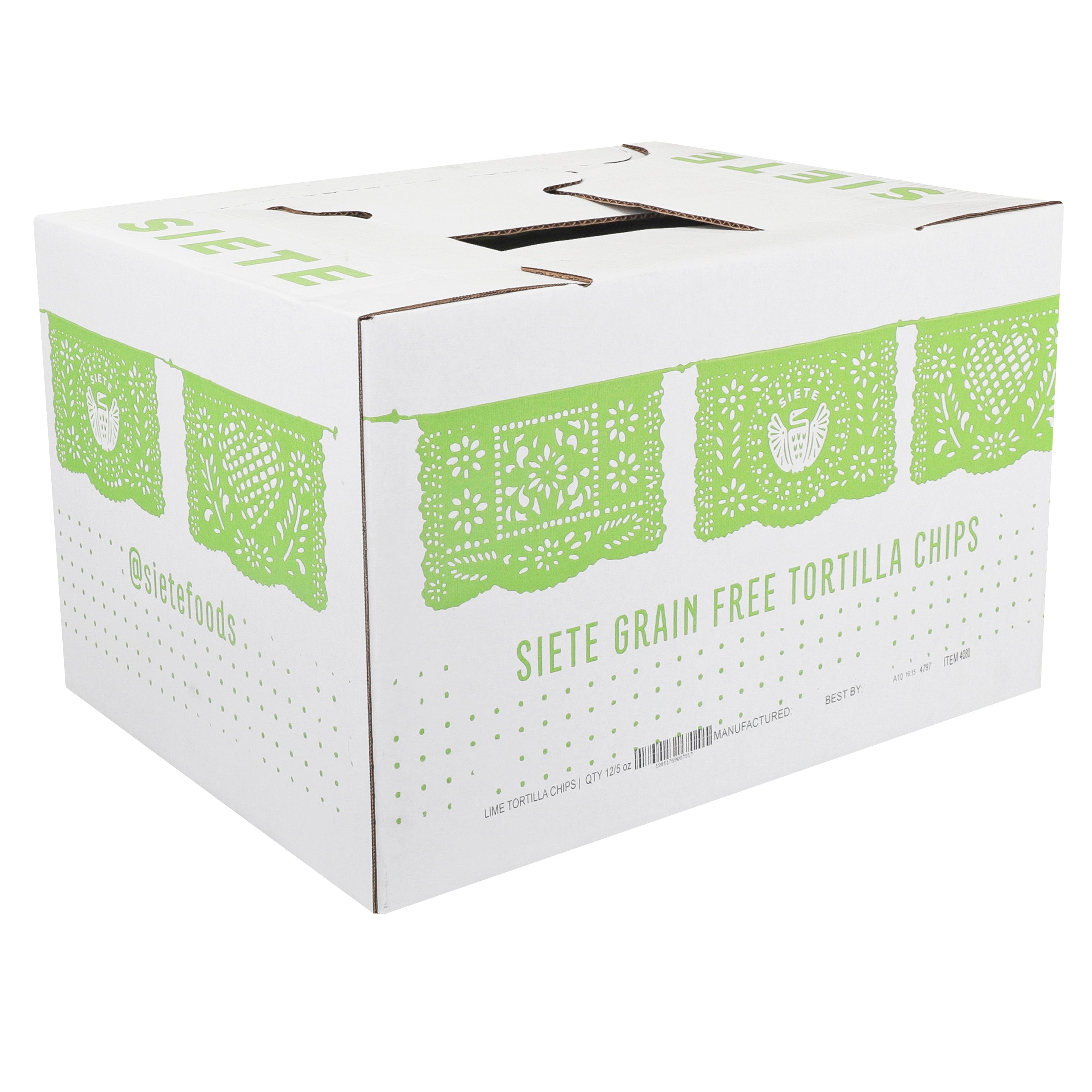 Siete Lime Tortilla Chips 5 Ounce Size - 12 Per Case.