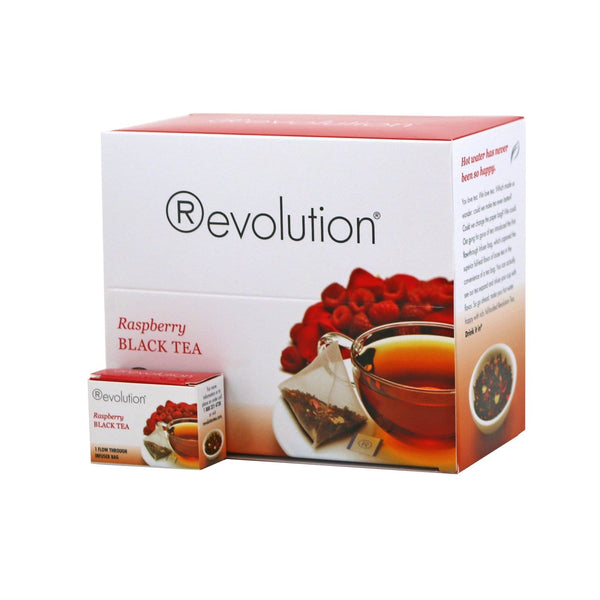 Revolution Tea Raspberry Black Tea 30 Count Packs - 4 Per Case.