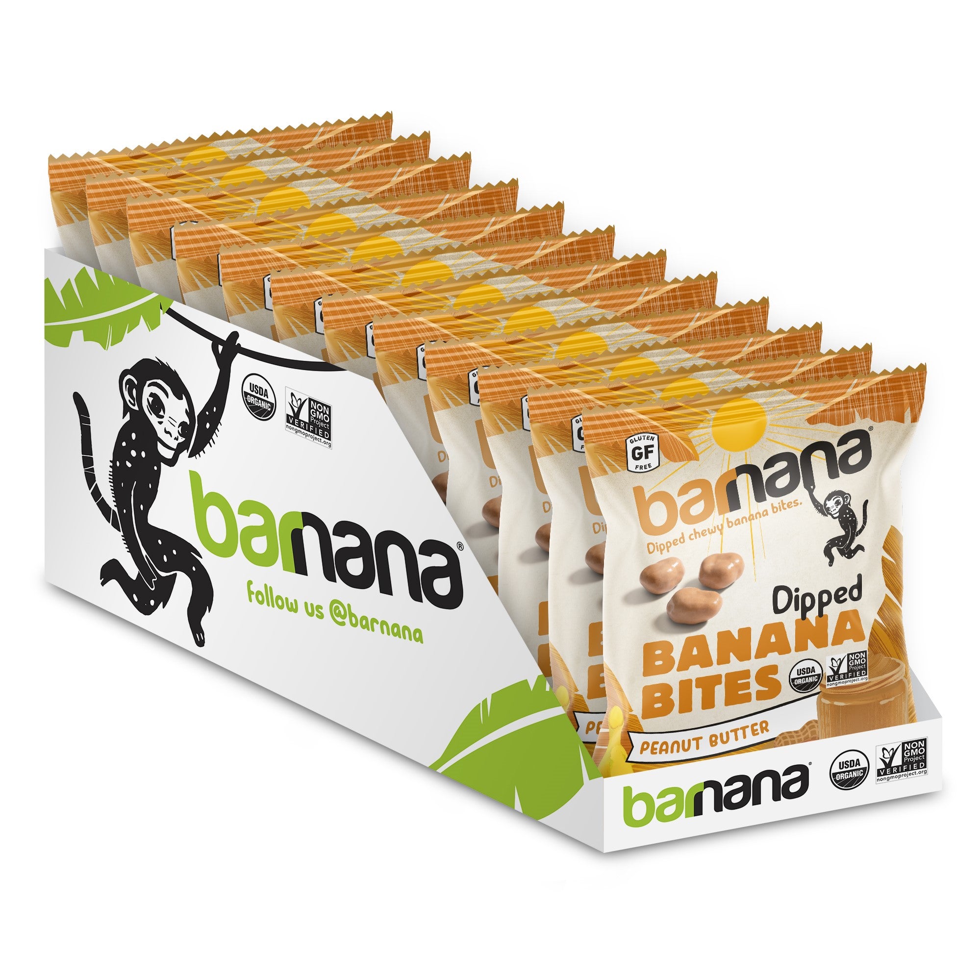 Barnana Peanut Butter Banana Bites Single Serve 1.4 Ounce Size - 36 Per Case.