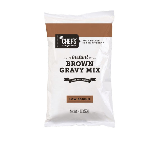 Chefs Companion Gravy Mix Low Sodium Brown 14 Ounce Size - 8 Per Case.