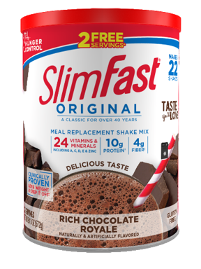 Slimfast Original Powder Chocolate Royal 20.18 Ounce Size - 3 Per Case.