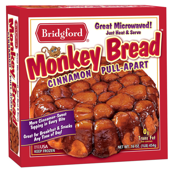 Bridgford Cinnamon Monkey Bread 16 Ounce Size - 8 Per Case.