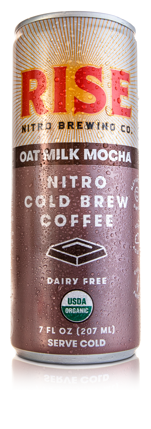 Rise Brewing Co Mocha Nitro Cold Brew Latte 7 Fluid Ounce - 12 Per Case.