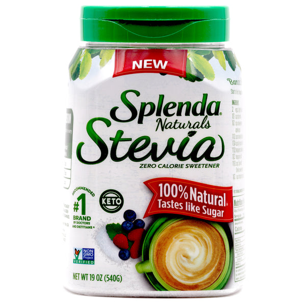 Splenda Stevia Zero Calorie Sweetener Jar 19 Ounce Size - 6 Per Case.