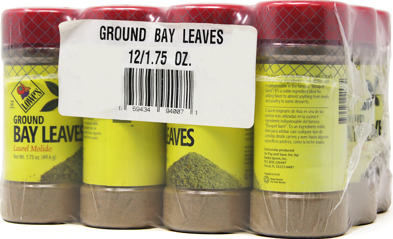 Lowes Bay Leaves Ground 1.75 Ounce Size - 12 Per Case.