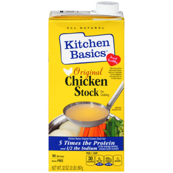 Kitchen Basics Original Chicken Stock 32 Ounce Size - 12 Per Case.