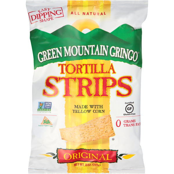 Green Mountain Gringo Tortilla Strips 8 Ounce Size - 12 Per Case.