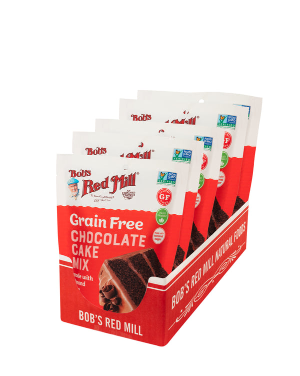 Bob's Red Mill Grain Free Chocolate Cake Mixone Five Pouches 10.5 Ounce Size - 5 Per Case.