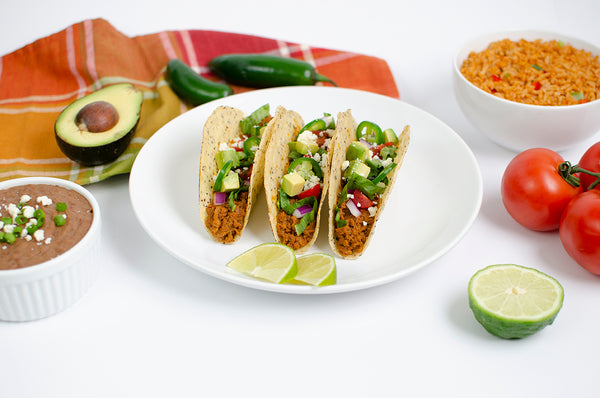 Taste Traditions Beef And Textured Soy Protein Taco Filling 5 Pound Each - 4 Per Case.