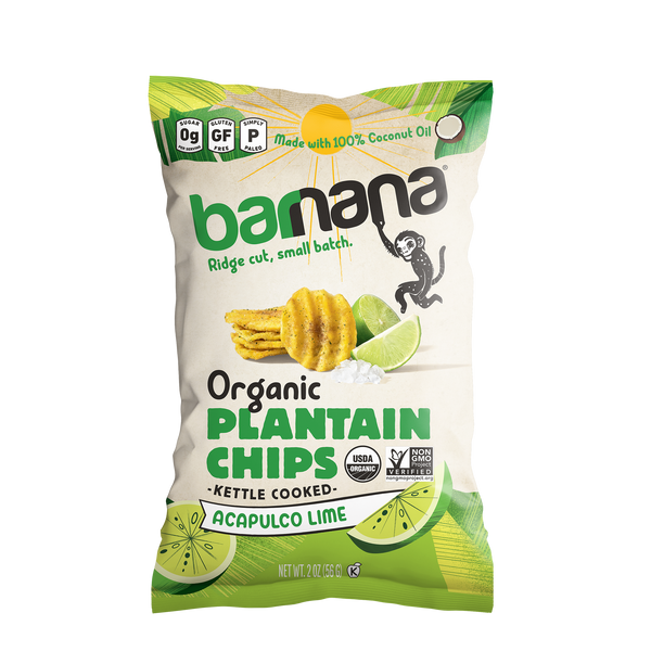 Barnana Lime Plantain Chips 56 Grams Each - 6 Per Case.