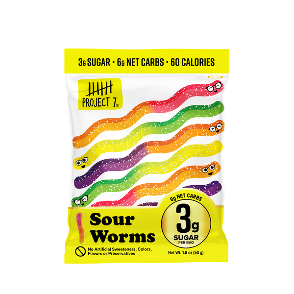 Project Sour Worms Gummy 1.8 Ounce Size - 64 Per Case.