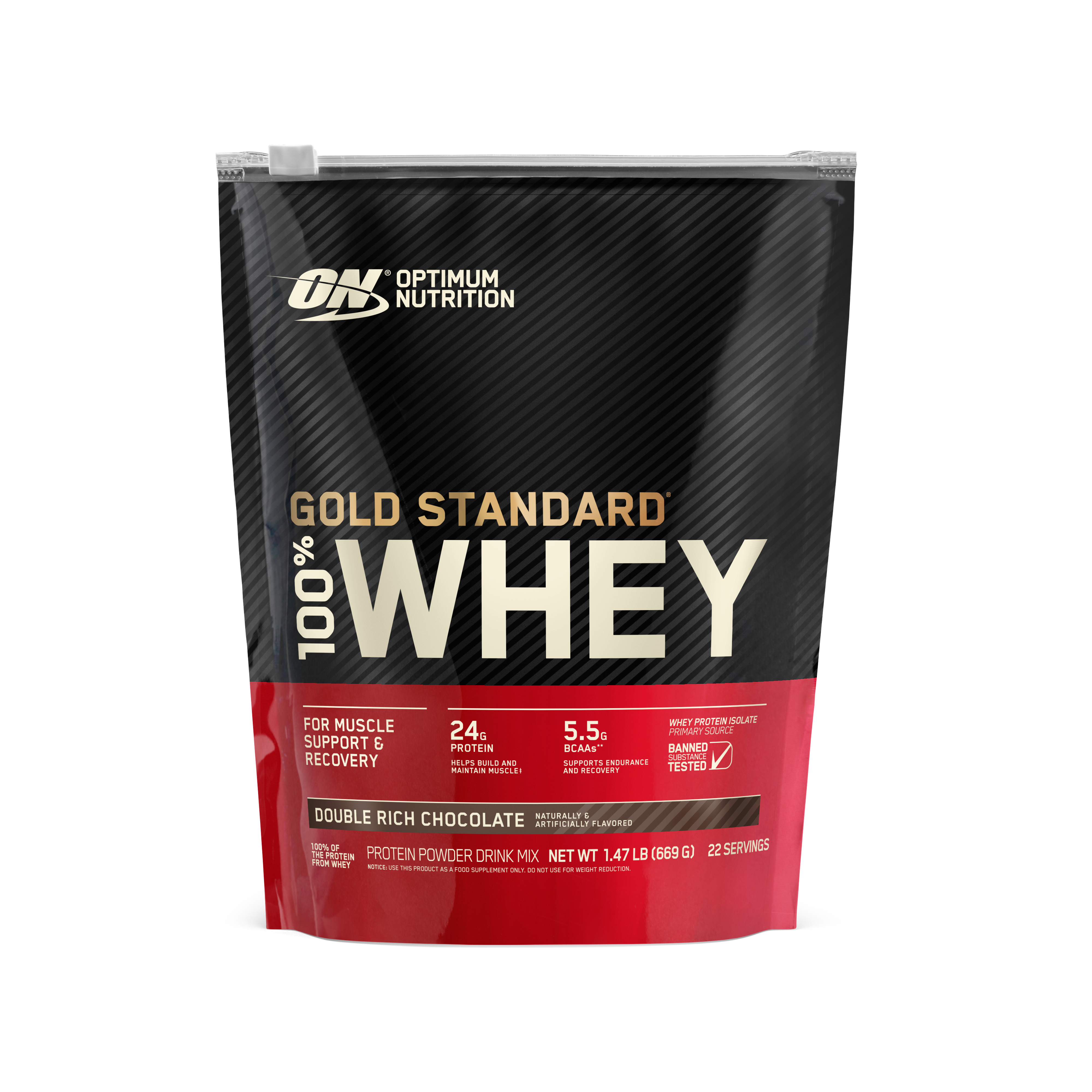Optimum Nurition Whey Double Rich Chocolate Ea 1 Each - 6 Per Case.