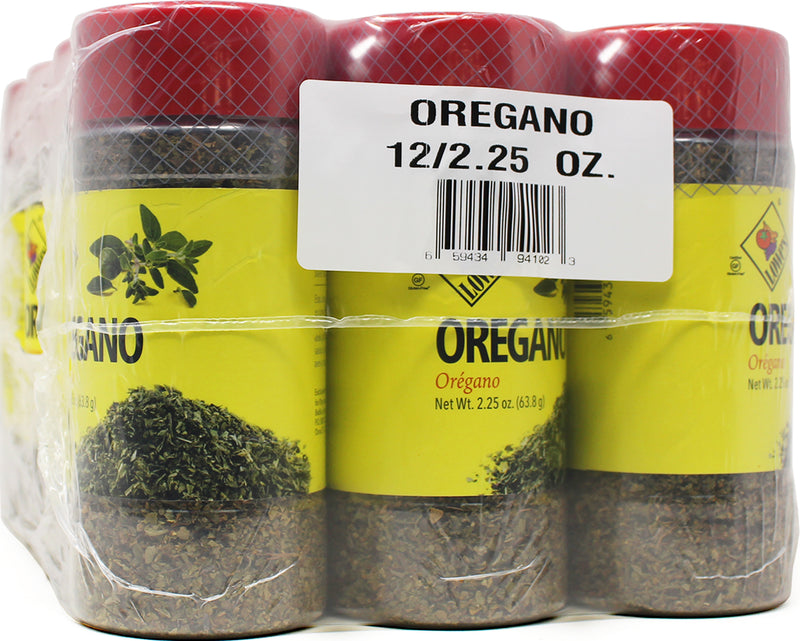 Lowes Oregano Whole 2.25 Ounce Size - 12 Per Case.