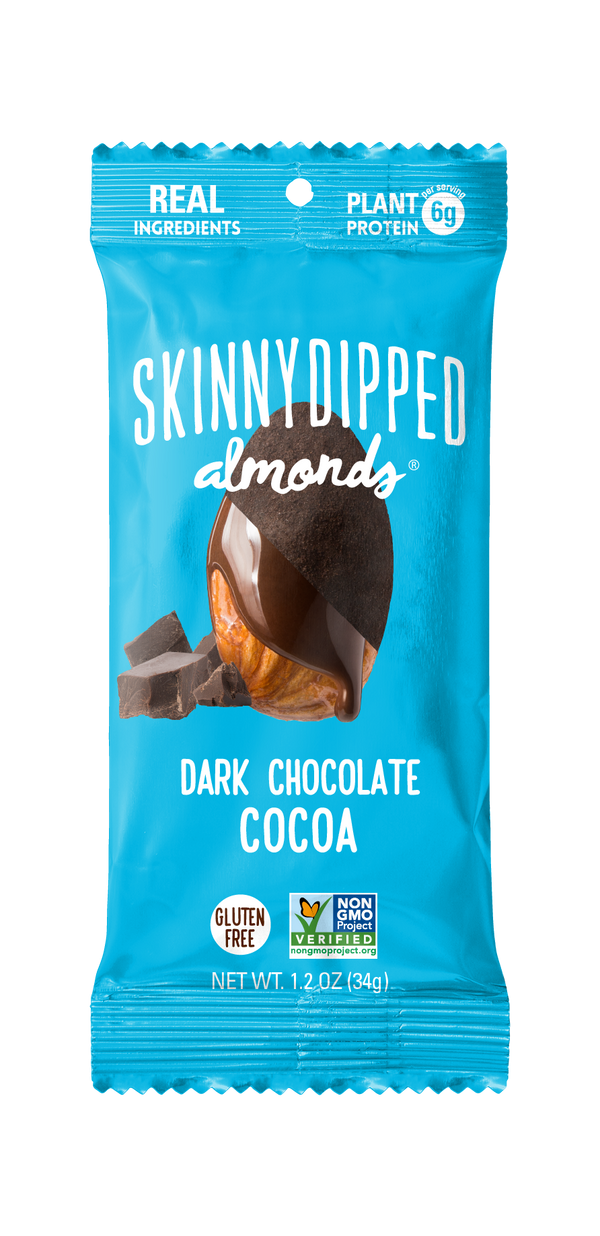 Skinny Dipped Almonds Cocoa Skinny Dipped Almonds 1.2 Ounce Size - 40 Per Case.