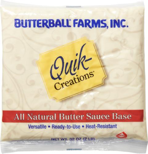 Quik Creations All Natural Butter Sauce Base() Bags 16 Pound Each - 1 Per Case.