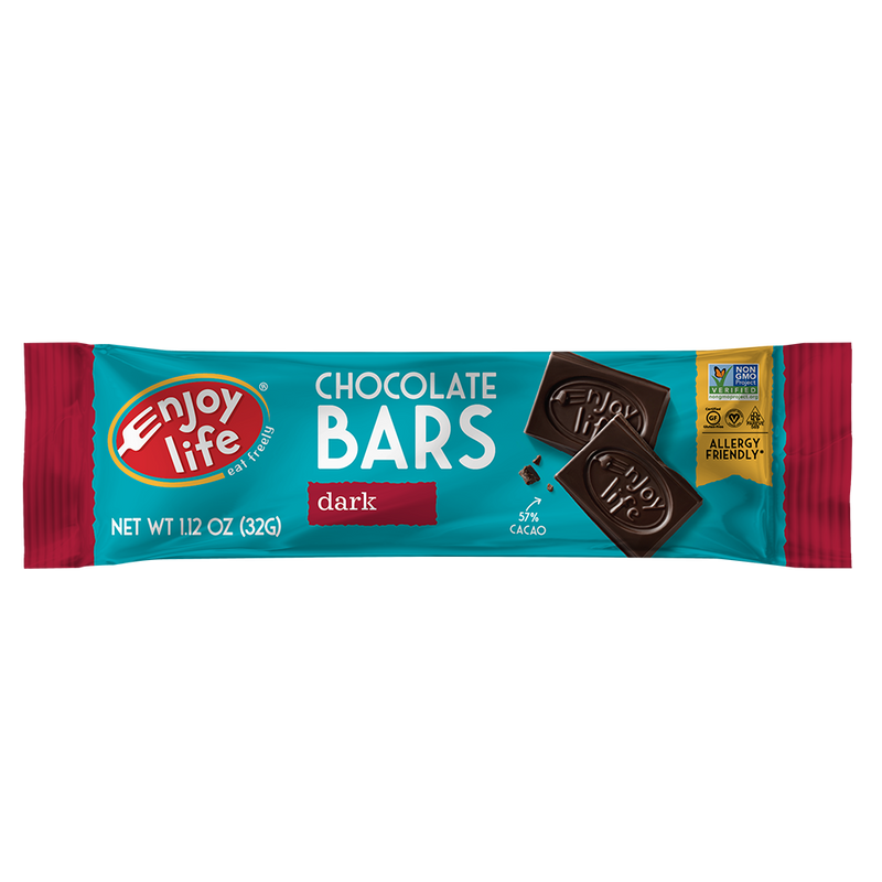 Enjoy Life Dark Chocolate Bars Bars 1.12 Ounce Size - 24 Per Case.