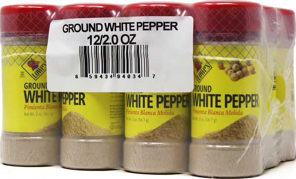 Lowes White Pepper Ground 2 Ounce Size - 12 Per Case.