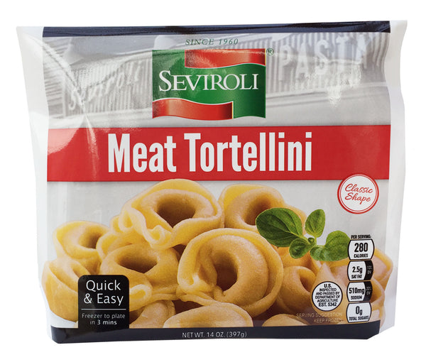 Seviroli Foods Pasta Meat Tortellini 14 Ounce Size - 12 Per Case.