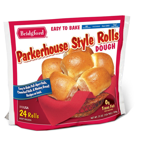 Bridgford Parkerhouse Style Roll Dough 25 Ounce Size - 12 Per Case.