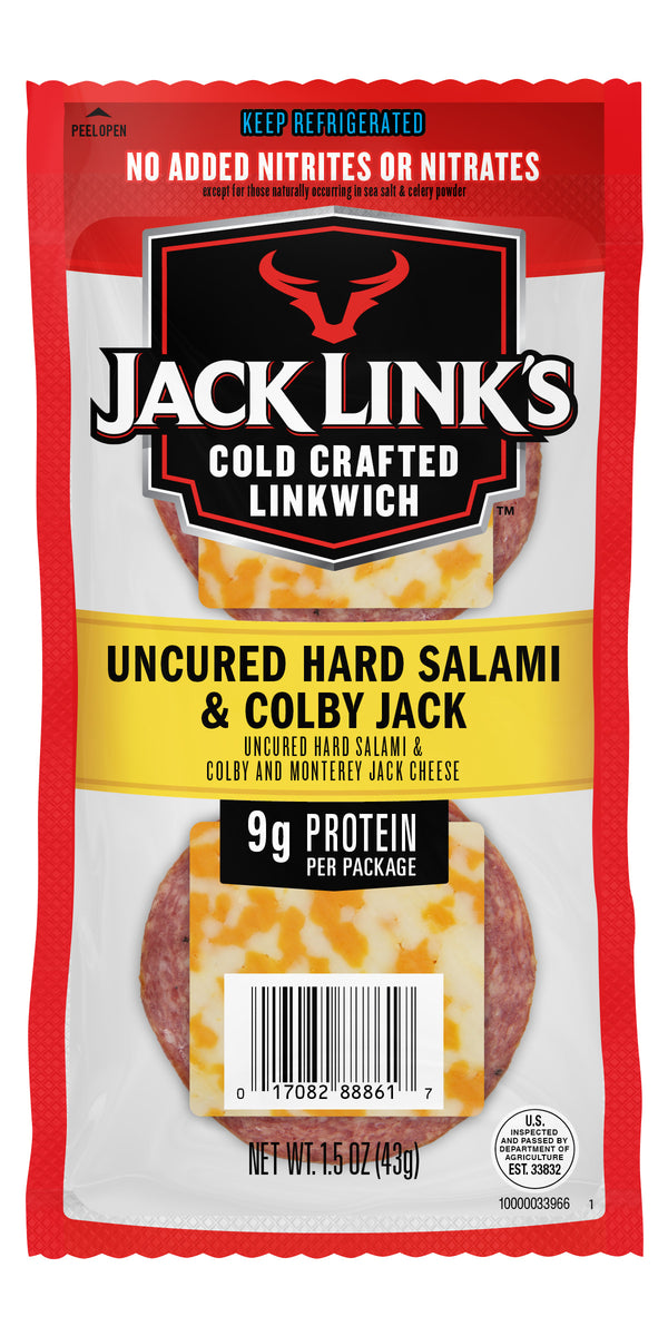 Jl Beef And Pork Hard Salami And Colbyjack Cheese1.5 Ounce Size - 16 Per Case.