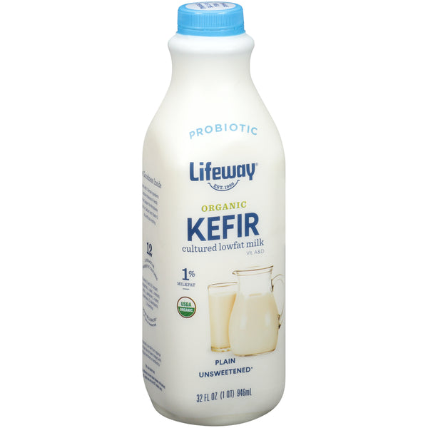 Plain Organic Low Fat Kefir 32 Fluid Ounce - 6 Per Case.