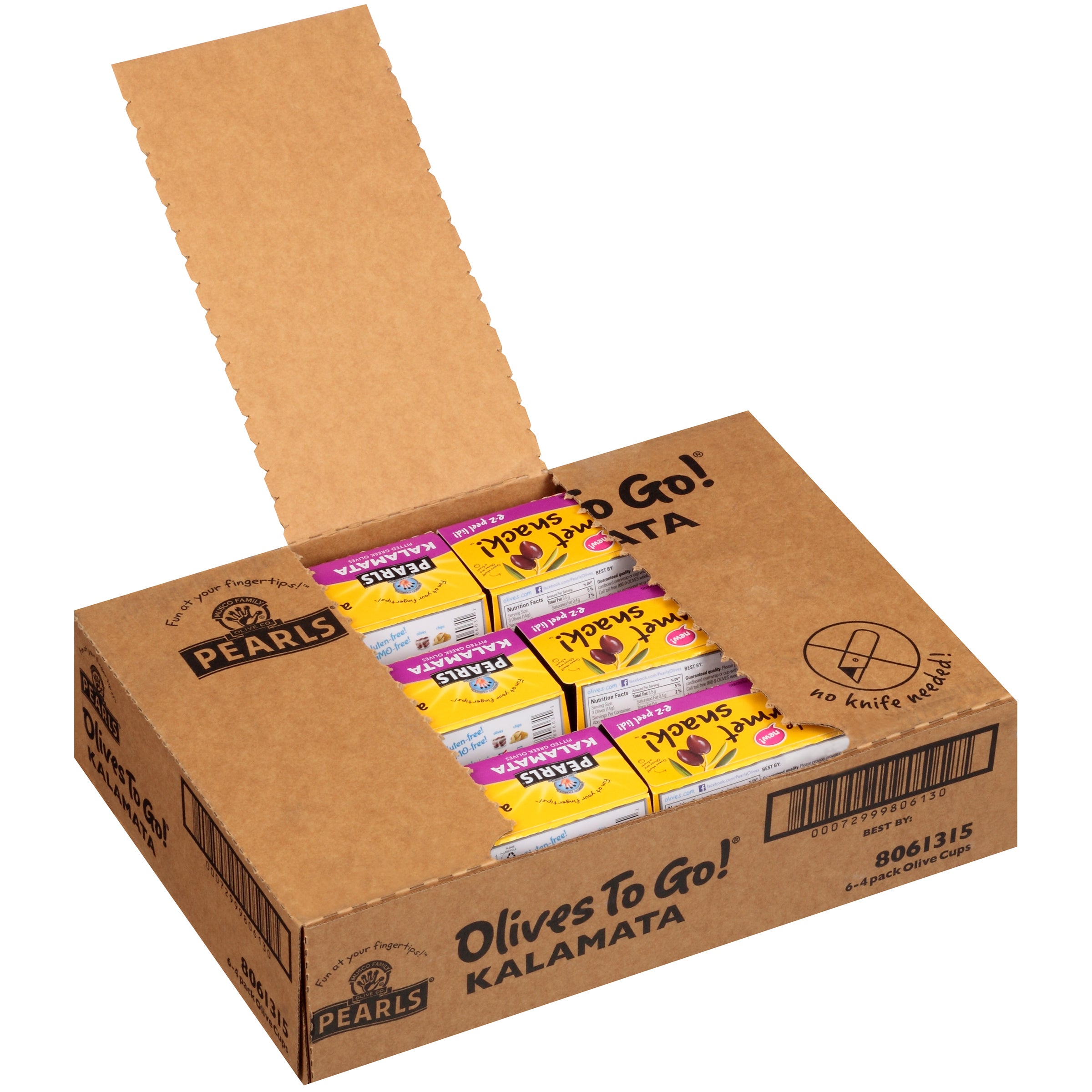 Olives Kalamata Pitted 5.6 Ounce Size - 6 Per Case.