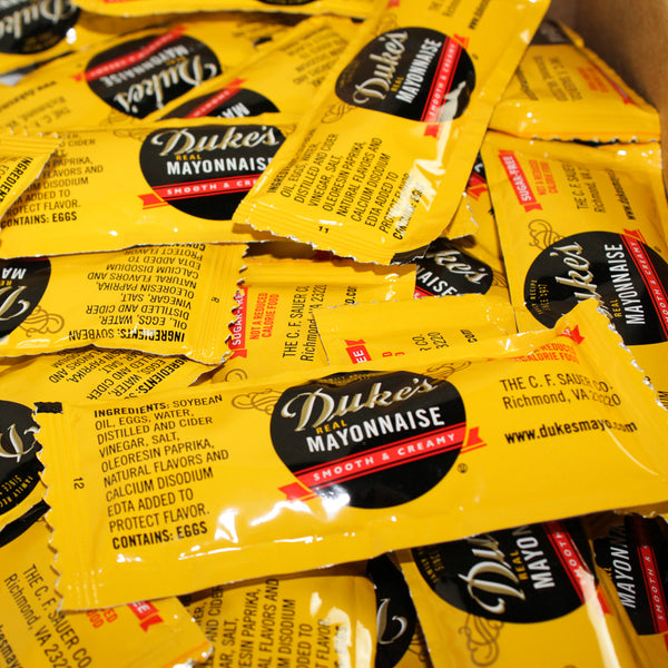 Dukes Mayonnaise Single Serve 9 Grams Each - 500 Per Case.