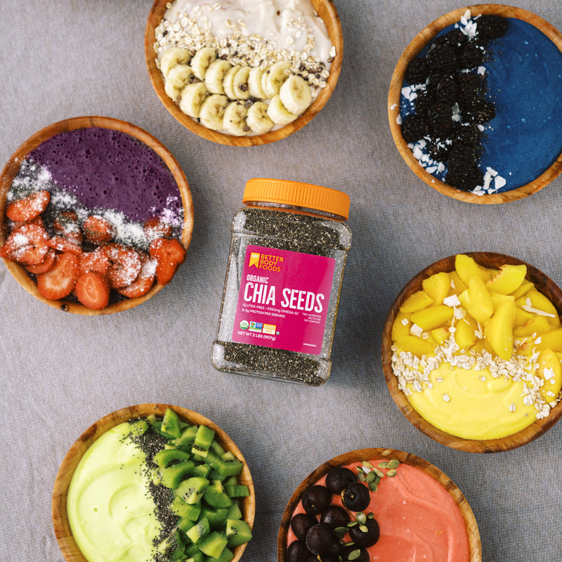 Betterbody Foods Organic Chia Seeds 2 Pound Each - 6 Per Case.